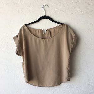Beige Crop Top